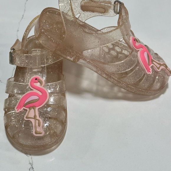 OSHKOSH Flamingo Sun Sandals for Girls Toddler Cute Sandals Size 7 Sparkly NWOT - Picture 4 of 9